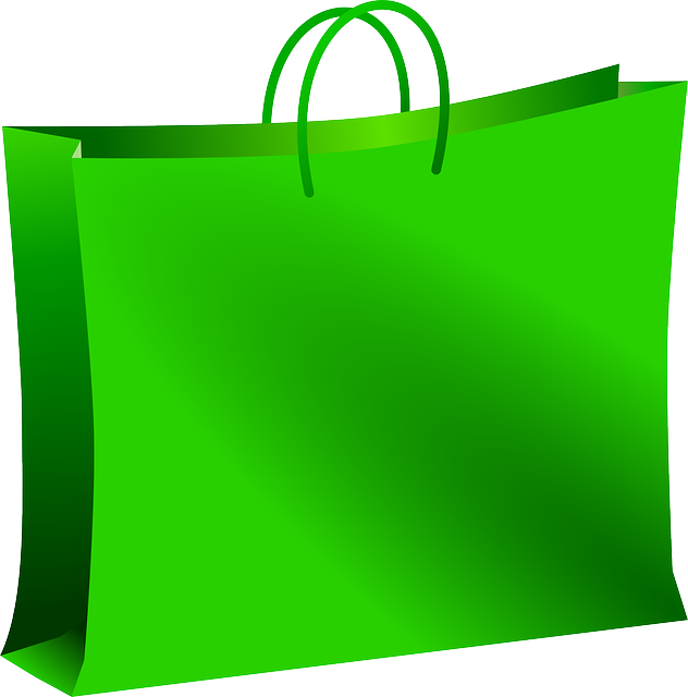 zelená nákupní taška